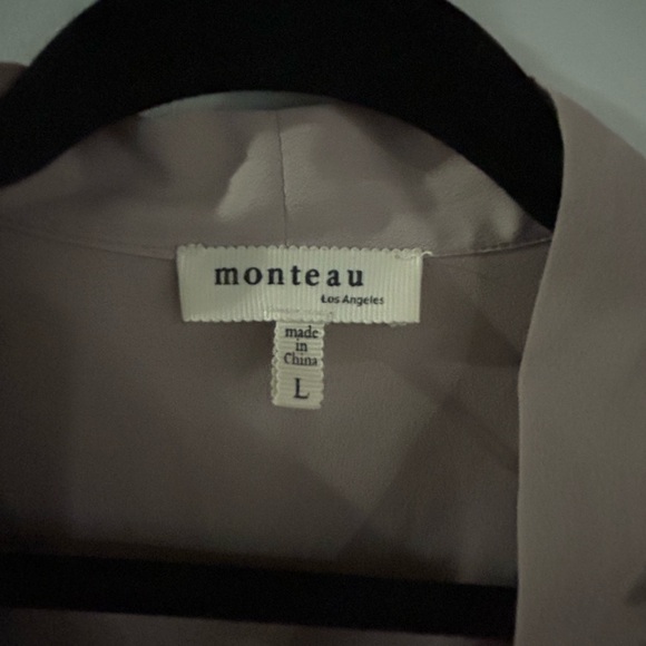 Monteau Women's Taupe Blouse - Picture 3 of 7